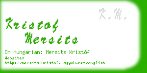 kristof mersits business card