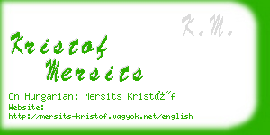 kristof mersits business card